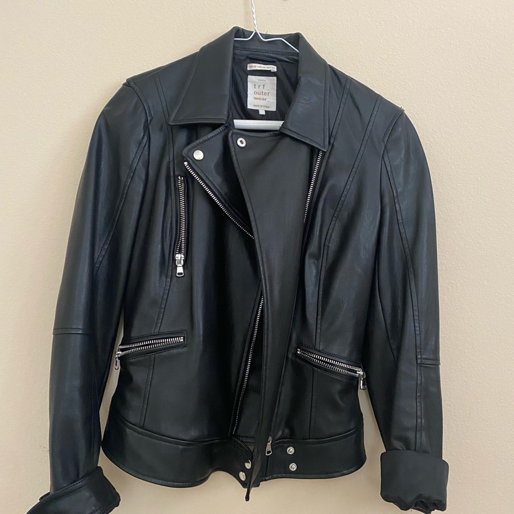 Zara TRF leather jacket